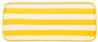 Lido Set 2 piatti rettangolari Serie Linee in Ceramica Artigianale Colore Giallo Design Made in Italy Eleganti e versatili per la tavola