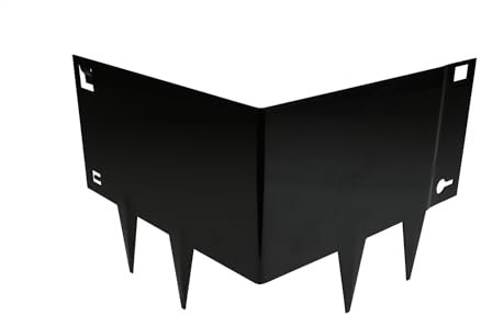 Wovar Schwarzer Rasenkanten-Rand Außen-Ecke für Rasenkanten-Rand 24 cm hoch - flexibel - Pro Stück