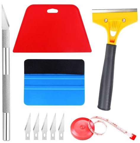 Car Vinyl Wrap Tool kit, 10PCS Window Film Install Tools, Wallpaper Smoothing Tool, Vinyl Trimming Tool,Window Tint Tool for Car Wrapping and Install Wallpaper
