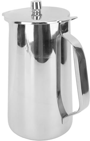 Stainless Steel Water Pitcher, 2L Water Kettle with Lid, Cold Beverage Jug with Ergonomic Handle, for Cold Beverage Icedt Tea, Juice, Coffee, Milk
