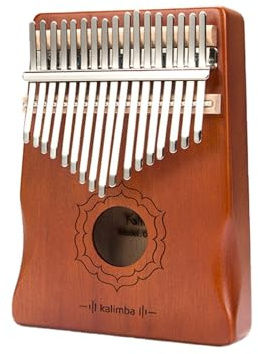 Kalimba Okoume Daumenklavier, 17-Noten-Kalimba, Rundes Schallloch, Anfänger-Kalimba(Style 2)