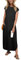 PrinStory Women's Maxi Dress With Pockets Cap Sleeves Summer Dresses For Ladies Casual Lightweight Sundress Beach Party Office Wear (Black,XL)