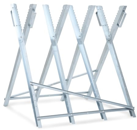 Ollewiellan Sägebock 81x80x80cm，Sägebock klappbar bis 150 kg belastbar, Robuster und klappbarer Kettensägebock, Sägebock holz für Sägewerke, Werkstätten
