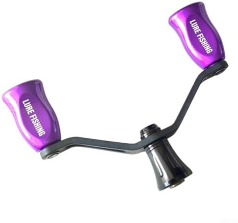 NbgrvB Angelrollengriff, Karbon-Kunststoff, Angelrolle, Doppelwipparme, Griff, Trolling Reel Rocker für Daiwa für Salamandura für Prorex V für Lt für Fuego Angelrolle (lila)
