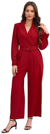 Love Welove Fashion Damen Formal Jumpsuit Evening & Office Wear Langärmeliger Herbst-Jumpsuit für Damen