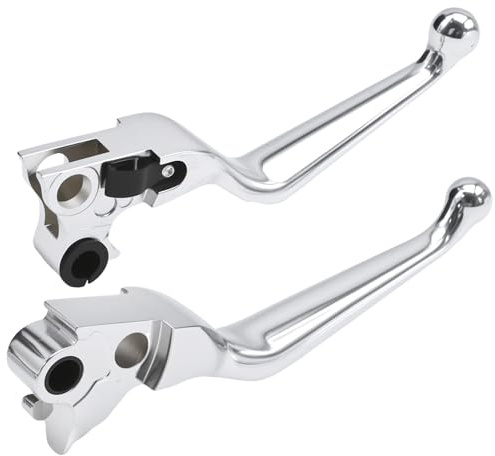 Hoypeyfiy A-Chrom Bremshebel und Kupplungshebel, Ersatz für Harley Davidson Sportster 883 1200 Softail Dyna Electra Glide Road King Fat Boy Night Train Street Bob