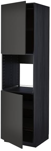ProTuning METOD Forno a cabina alta w 2 porte/ripiani, nero/antracite opaco Nickebo, 60x60x220 cm