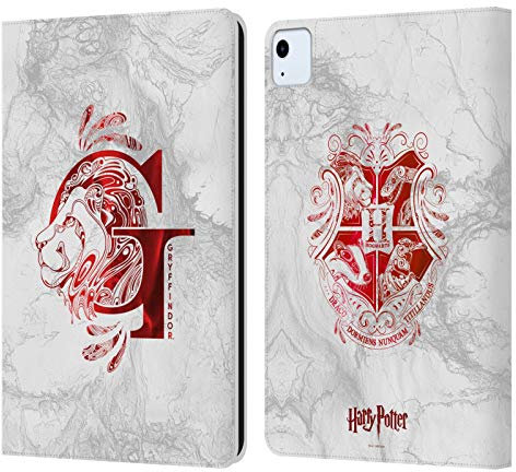 Head Case Designs Officially Licensed Harry Potter Gryffindor Aguamenti Deathly Hallows IX Leather Wallet Case Compatible With Apple iPad Air 11 2020/2022/2024/2025