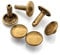 CRAFTMEMORE 9mm Cap x 10mm Post Leather Rivet Double Cap Rivets Tubular Metal Rapid Rivet Studs Leather Craft 50 Sets (10 mm Post, Antique Brass)
