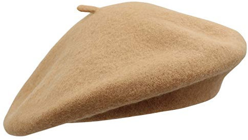Umeepar Damen Wolle Französischen Baskenmütze (Camel)
