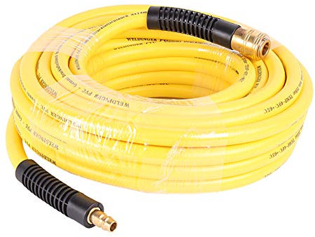 WELDINGER Druckluftschlauch 20 m Gummi-PVC 8 x14 mm mit Messingkupplungen