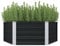 vidaXL Jardinera Exterior Grande Macetero Huerto Urbano Maceta XXL Mesa Cultivo Hexagonal Verduras Plantas Flores Acero Galvanizado Gris 129x129x45cm