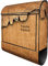 banjado® Design Briefkasten personalisiert Holz 38,5x46,5x13cm & 2 Schlüssel - Briefkasten Stahl schwarz Zeitungsfach pulverbeschichtet - Postkasten A4 Einwurf inkl. Montagematerial