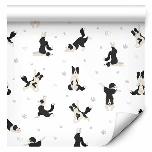 murando - Tapete selbstklebend 10m Wandtattoo dekorative Möbelfolie Dekorfolie Fotofolie Panel Wandaufkleber Wandposter Wandsticker - Kinderzimmer Tiere weiß schwarz g-B-0148-j-a