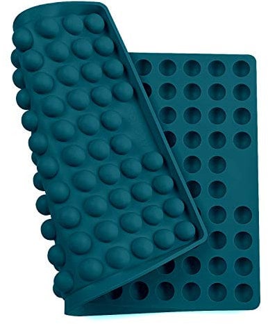 Collory Backmatte Hundekekse für GROSSE HALBKUGEL (2cm Ø) Leckerlis, Silikon Backform, Backunterlage für Backblech, Diätmatte, Hitzebeständig, Lebensmittelecht & Bpa-frei