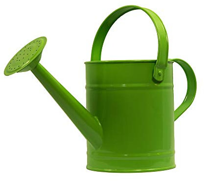 Watering can | Green | holds 1.3 litre | strong metal | fixed rose