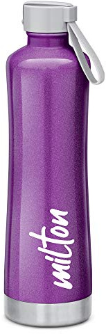 MILTON Tiara 900 Stainless Steel 750 ml Water Bottle, Purple, Hot and Cold for 24 Hours, Double Wall Vacuum Insulated, Copper Coated, Leak Proof, Durable, Unbreakable, Rust Proof