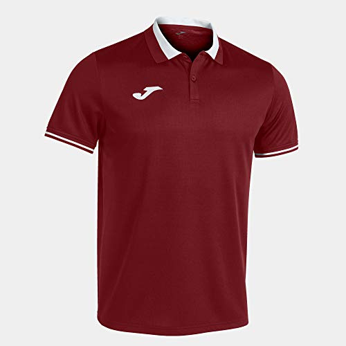 Joma Championship VI Kurzarm-Poloshirt Burgunderrot Weiß, 101954.672.M