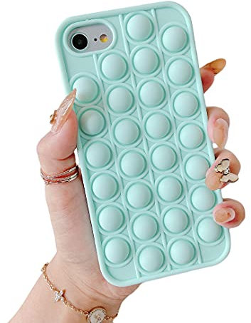 Cocomii - Fidget Case Kompatibel mit iPhone SE 2022/2020/8/7/6 - Sensory Push Pop Bubbles Stressabbau Frauen Mädchen Männer Schutzhülle für iPhone SE 2022/2020/8/7/6 4.7 Zoll Grün