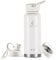 IDEUS Vacuum Insulated Water Bottle, Stainless Steel Double Wall Flask Metal Sports Canteen with Leak-Proof Screw Cap (White, 40oz (1140ml))