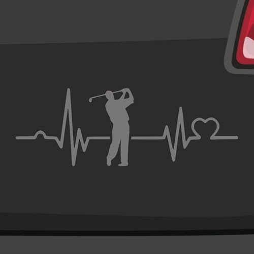 Herzschlag Golfer Aufkleber -6 Größen 21 Farben- Par Grün Caddy Sticker Abschlag