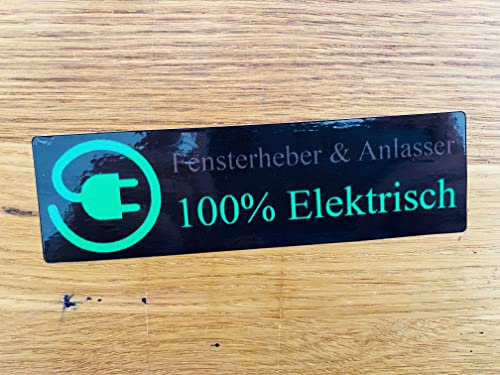 100% ELEKTRISCH Aufkleber Sticker Spaß Fun Spruch Klima Umwelt Auto Decal Mi527