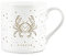 Purely Home Cancer Gold Star Sign Mug - Fine Bone China White Mug Coffee/Tea Present Zodiac Gift