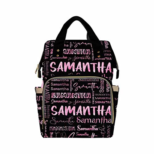 Personalisierte Namentasche, individuelle Wickeltasche mit Text, modische Mehrzweck-Tagespflege, Muttertasche, Still-Babytasche, Umhängetasche, lässiger Tagesrucksack, Tasche für Mutter, Einkaufen,