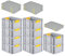 PROREGAL SuperSparSet 10x Eurobox NextGen Color mit Auflagedeckel & Schiebeschnappverschlüsse, HxBxT 22x30x40cm, 20L, Griffe gelb geschlossen, Glatter Boden, Eurobehälter Transportbox