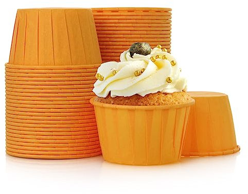 Volein Papier Muffinförmchen 50 Stück Cupcake Formen für Geburtstag/Party/Hochzeit(Orange)