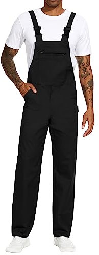 WORK IDEA Salopette da lavoro da uomo, Multi Pocket Technology, Nero , XXL