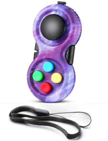HAOSHICS Tragbares Fidget-Pad - Retro-Spielcontroller Mit 8 Funktionen für Jugendliche Zur Stressabbau und Angstlinderung