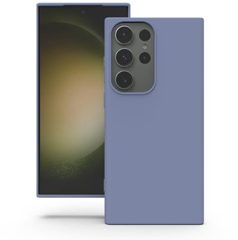 YATWIN Silicone Case for Samsung Galaxy S23 Ultra 5G, Soft-Touch, Shockproof, DustProof, Antiskid Full Body Armour Phone Cover for Samsung Galaxy S23 Ultra 5G - Lavender Grey
