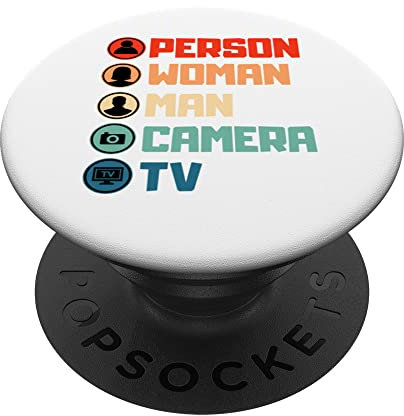 Lustige Person Frau Mann Kamera TV Neuheit Grafik PopSockets mit austauschbarem PopGrip