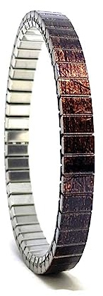 urband LONDON Edelstahlzugarmband SOLO Brown Denim Metallic - 6 mm
