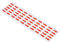 PATIKIL 400 Stück Klein Pfeil Aufkleber Rot, 20x10mm Quadratische Selbstklebende Pfeil Aufkleber Etikett für Sammelalbum DIY Basteln Kalender Markierung Klassifizierung Büro Fabrik Lager
