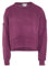 ebeeza Jersey de Punto para Mujer con Cuello Redondo y diseño de Panal, Color Lila Suéter, Púrpura Lana Blanca, XS