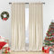 WOLTU Rideau de Fenêtre Occultant, Rideau Opaque avec Bande Frontale, Tenture Isolante et Thermique pour Salon, Chambre, Protection de la Vie Privée, Effet Velours, 135 x 245 cm, Beige (2 pièces)
