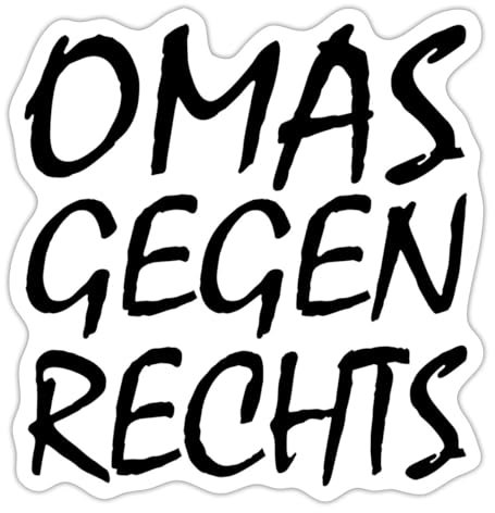 Spreadshirt Omas Gegen Rechts Anti Rassismus Sticker, max. 10x10 cm, 10 x 10 cm, Mattweiß