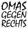 Spreadshirt Omas Gegen Rechts Anti Rassismus Sticker, max. 10x10 cm, 10 x 10 cm, Mattweiß