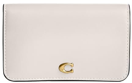 COACH Slim Card Case, Chalk, Chalk