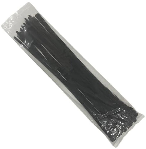 EzySup Extra Long Zip Ties Heavy Duty for Outdoor Use,450mm x 4.8mm,22kg Tensile Strength,100 Pieces,Black