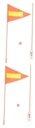 Gogogmee 2sätze Hochsichtbare Fahrrad-sicherheitsflagge Mit Fiberglas-mast Wetterfest Und Langlebig Für Kinderfahrräder Und Mountainbikes Sorgt Für Im Straßenverkehr