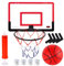 Mini Basketballkorb Set,Mini Basketballkorb Indoor mit Ballpumpe und Mini Basketball für Kinder Erwachsene,40x30cm Indoor Outdoor Basketballbrett Wandmontage