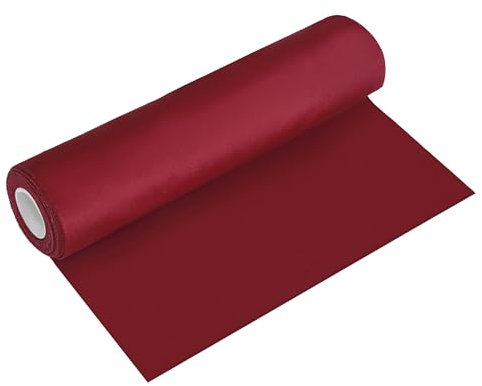 Tischläufer Samt Wein-Rot 5 m – Weicher Stoff in Matt-Optik, 28 cm Breit, Elegante Dekoration für Weihnachten, Hochzeiten, Geburtstage & Events