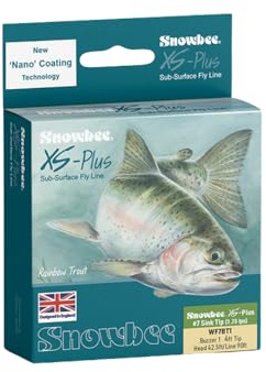 Snowbee XS-Plus Buzzer 1 Sink-Tip Fly Line – Olive/Ivory | 90ft Floating Line with 4ft Slow-Sinking Tip, Sizes WF5 to WF8