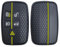 OTMIK Housse Silicone pour Clé de Voiture pour Land Rover Range Rover Sport Evoque Freelander Velar Discovery 4 Jaguar XE XJ XF Guitar Accessoires pour Coques de clés (Ligne Jaune)