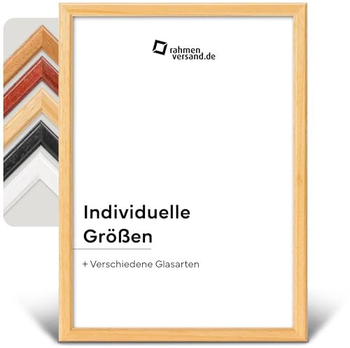 PANORAHMA BILDERRAHMEN Holz Bilderrahmen in Natur - 9x13 / Holzrahmen/Fotorahmen/Bilder Rahmen zum Aufhängen und Aufstellen mit hochwertigem Normalglas