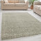 Giancasa Hochflor Teppich Wohnzimmer 140x200 cm Sand Braun - Flauschiger Shaggy in vielen Farben für mehr Gemütlichkeit in deinem Zuhause - Ideal für Flur und Schlafzimmer