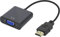 Adaptateur HDMI vers VGA 1080p (Mâle vers Femelle) Convertisseur r Haute Définition pour Bureau Ordinateur Chromebook Moniteur HDTV Projecteur Laptop Connecteur Plaqué Or pour une Transmission Stable